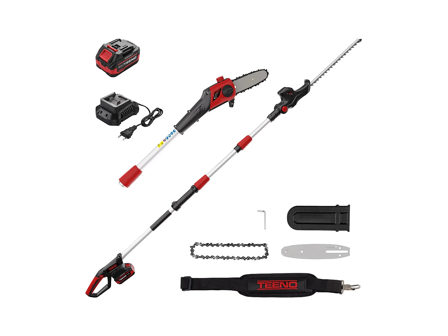 Taille-haie rétractable rechargeable 20 V, batterie 4000mAh, 420mm