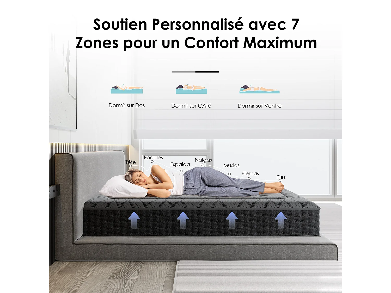 Matelas Ressorts 140x200 cm de Forme en Mousse et Ressorts, 30 cm Épaisseur
