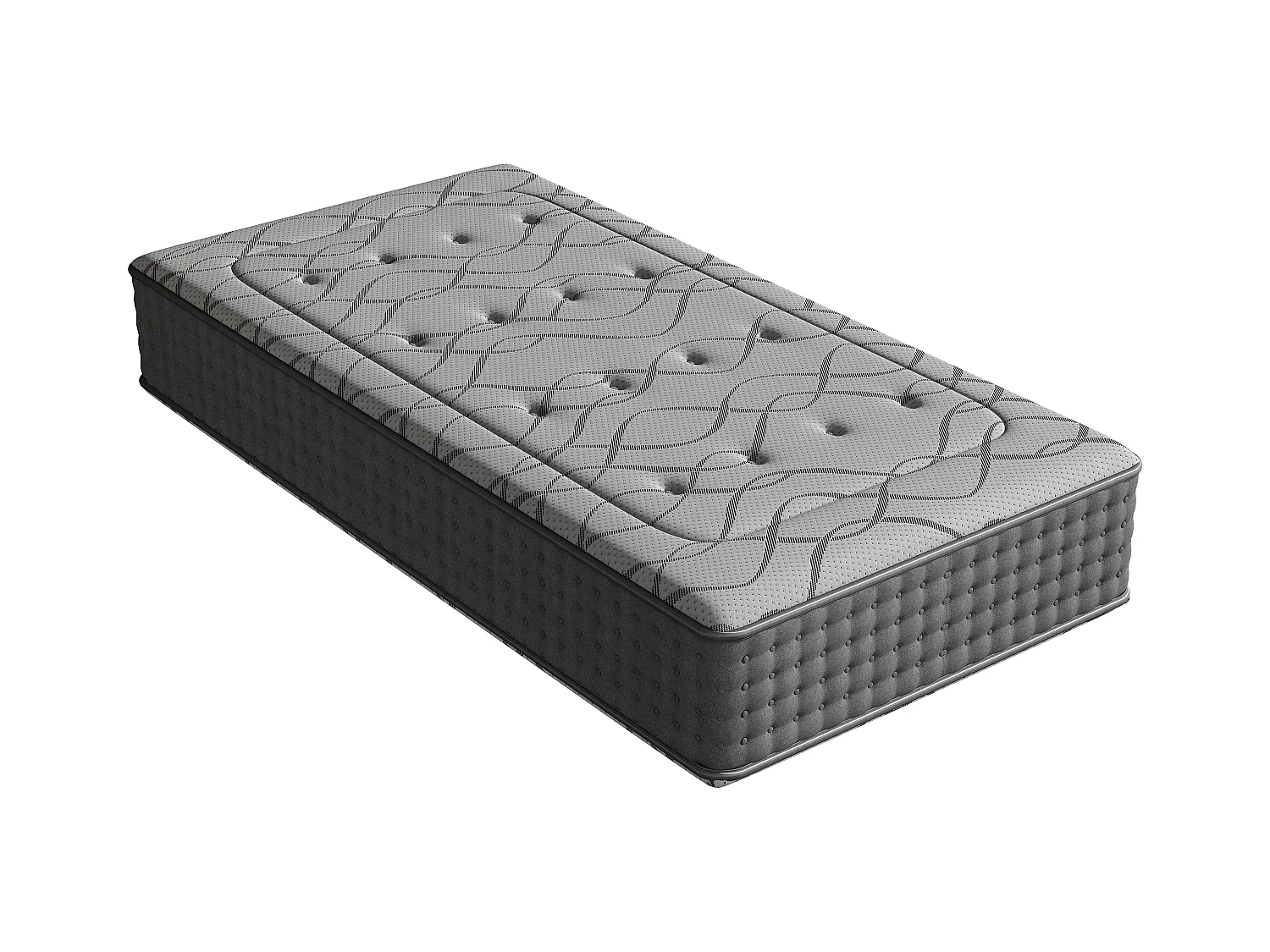 Matelas Ressorts 90x190 cm de Forme en Mousse et Ressorts, 30 cm Épaisseur
