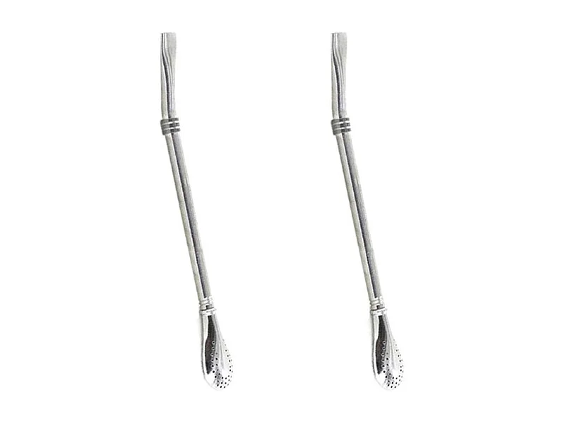 2 pailles inox avec filtre intégré pour thé et infusions
