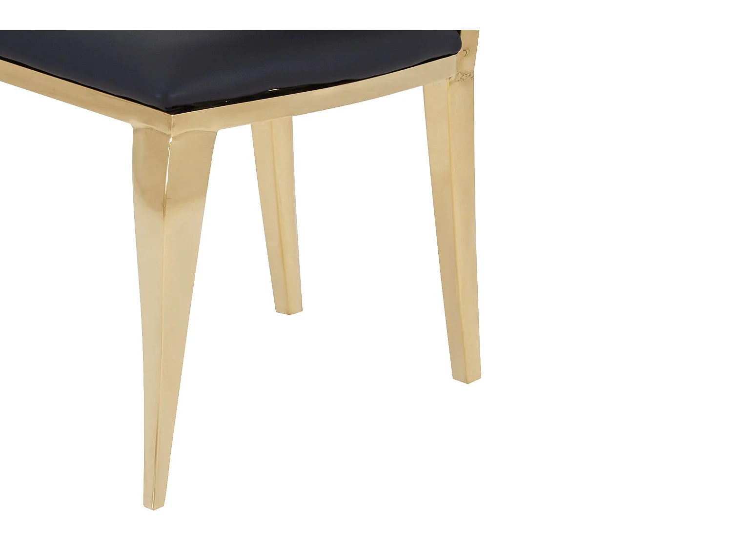 Lot de 4 Chaises Baroque ROYAL Gold Simili Noir