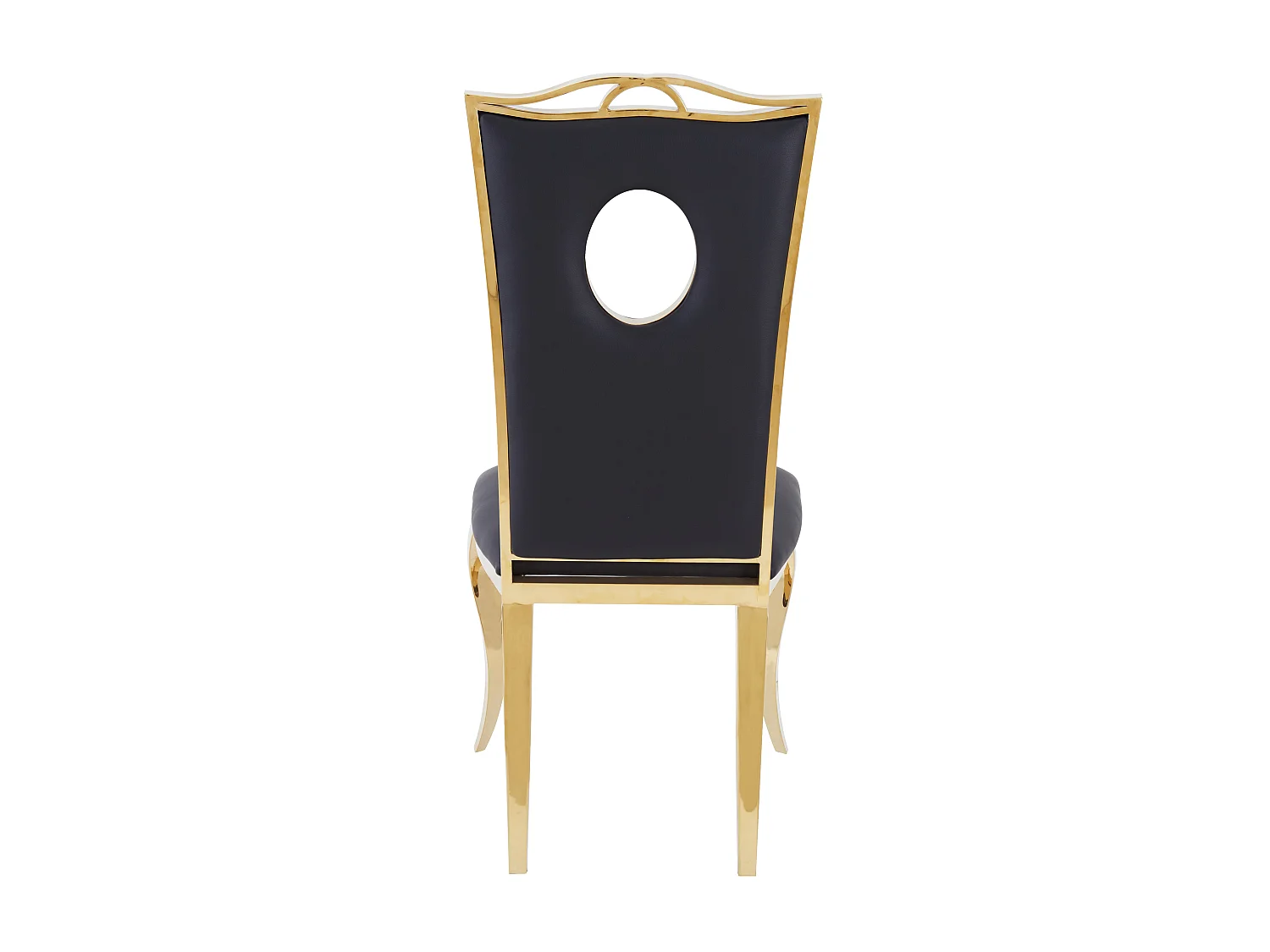 Lot de 4 Chaises Baroque ROYAL Gold Simili Noir