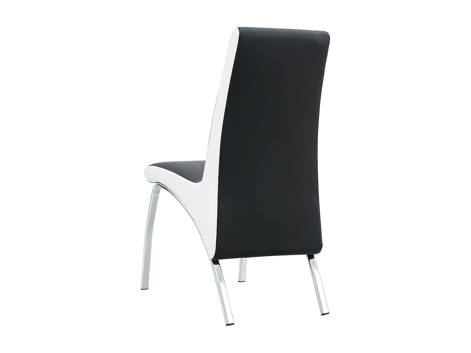 Lot de Chaises Fate chrome et simili cuir Noir et Blanc