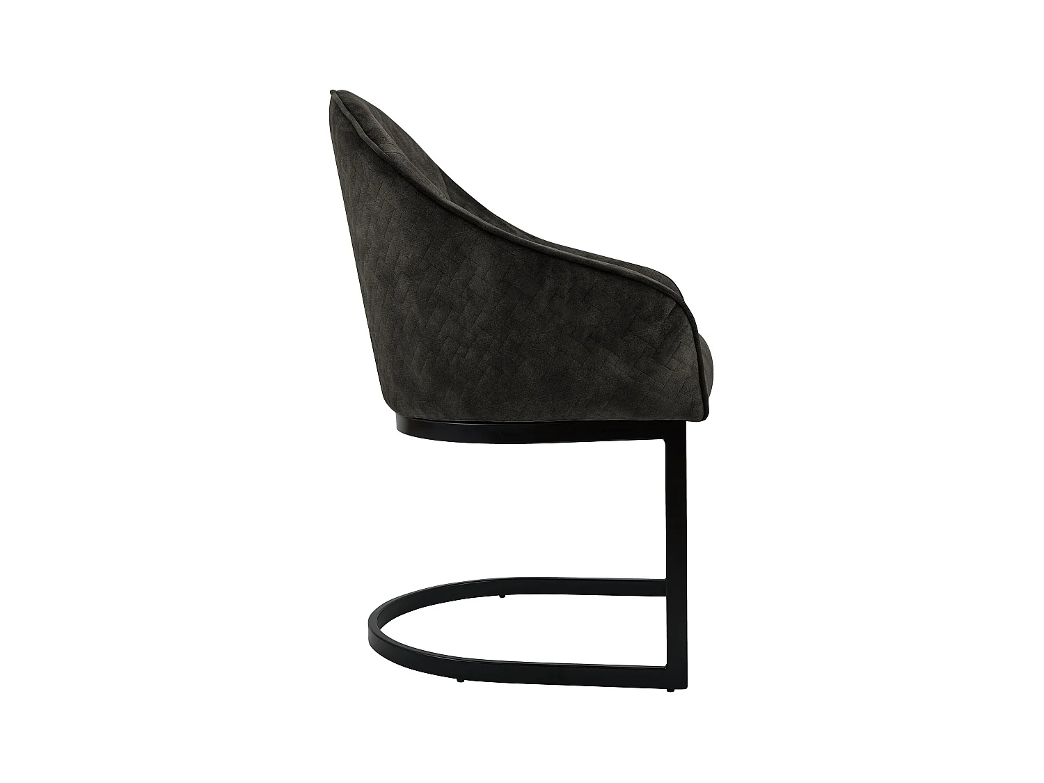 chaise salle à manger - Velours - Marron foncé - Jarik