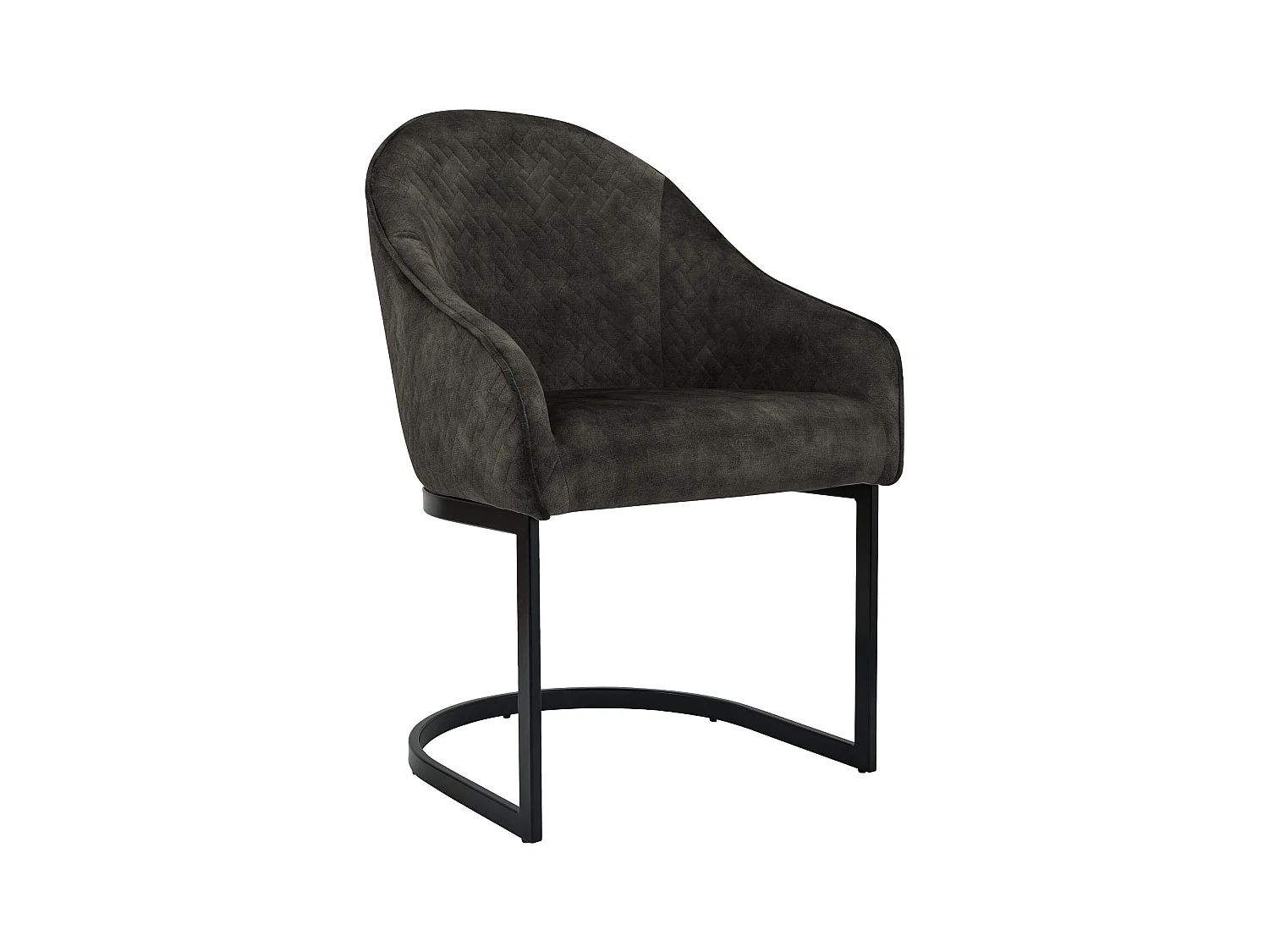 chaise salle à manger - Velours - Marron foncé - Jarik