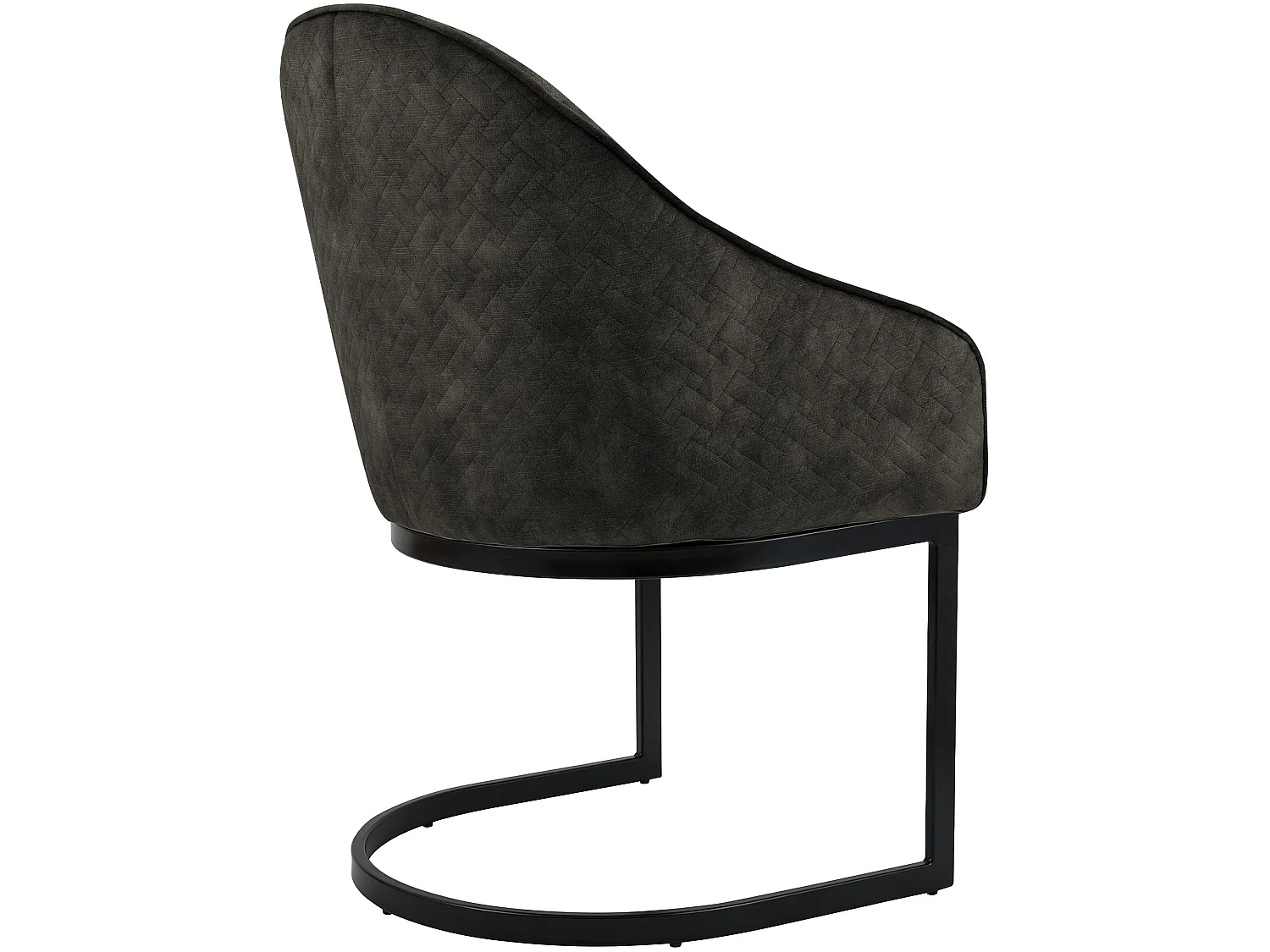 chaise salle à manger - Velours - Marron foncé - Jarik