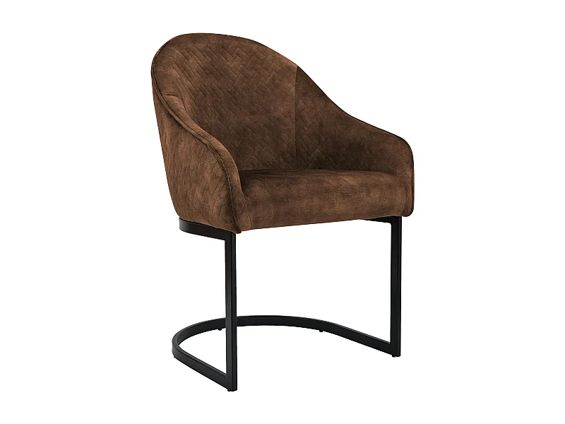 chaise salle à manger - Velours - Café - Jarik