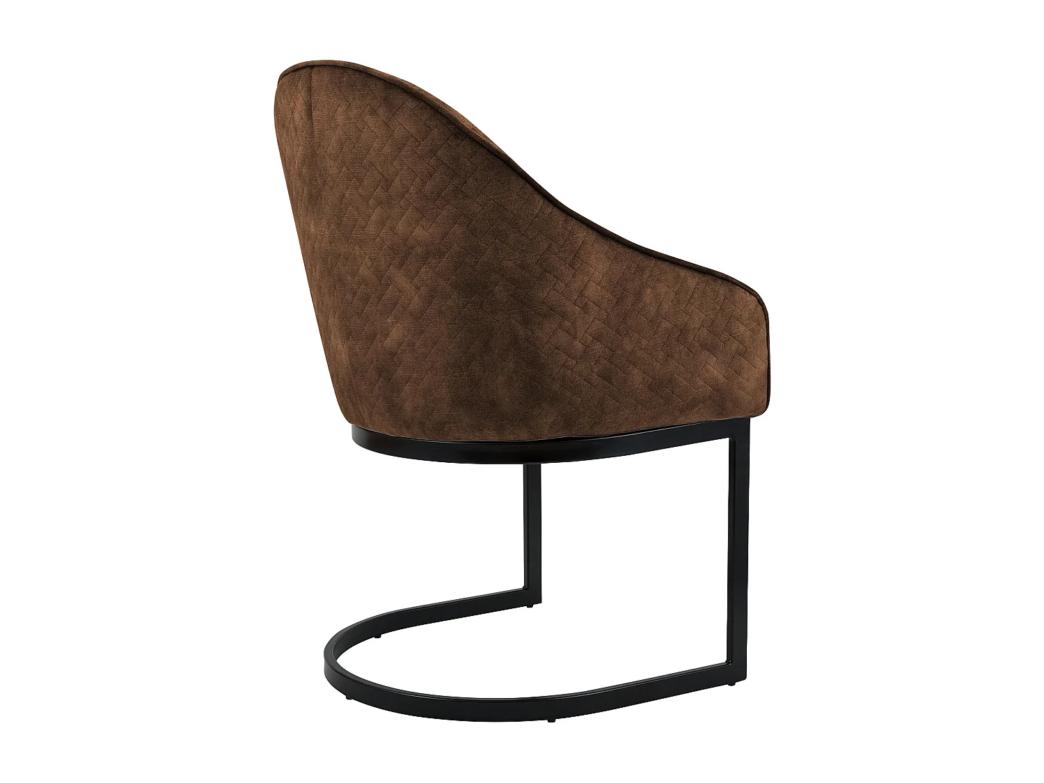 chaise salle à manger - Velours - Café - Jarik