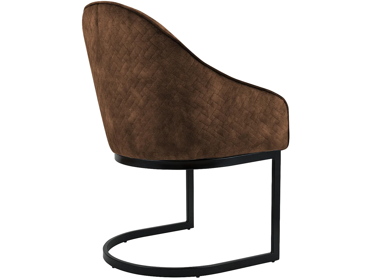 chaise salle à manger - Velours - Café - Jarik