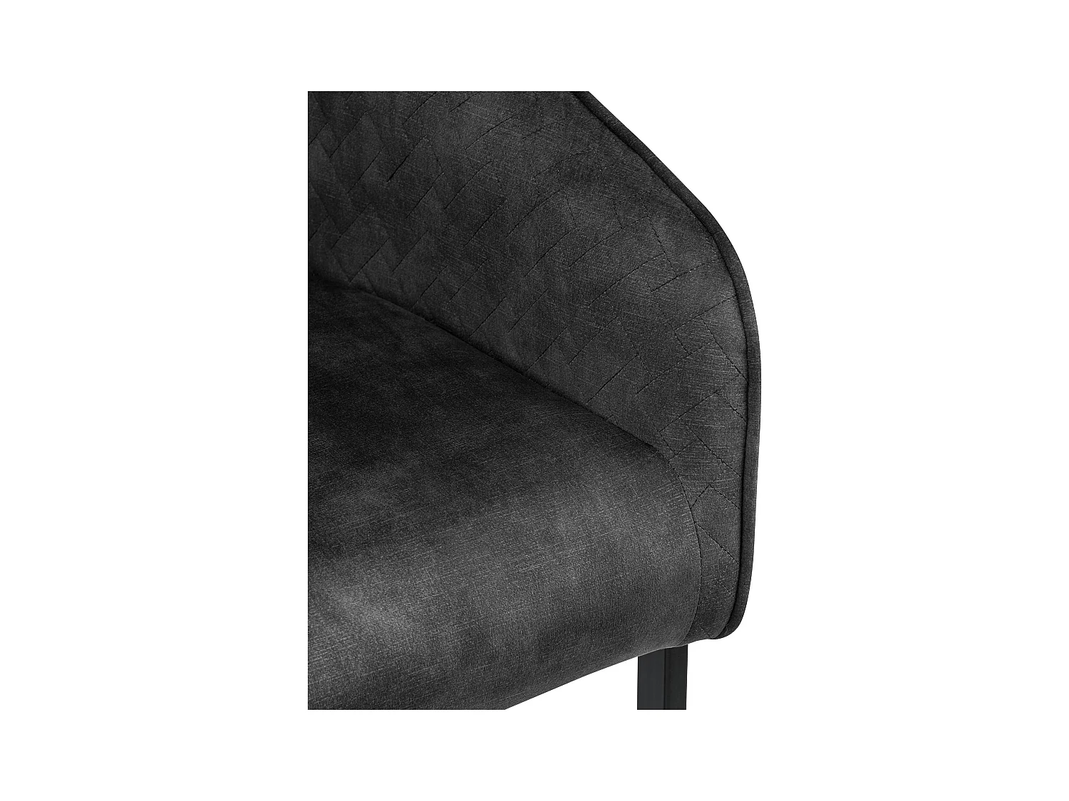 chaise salle à manger - Velours - Gris foncé - Jarik