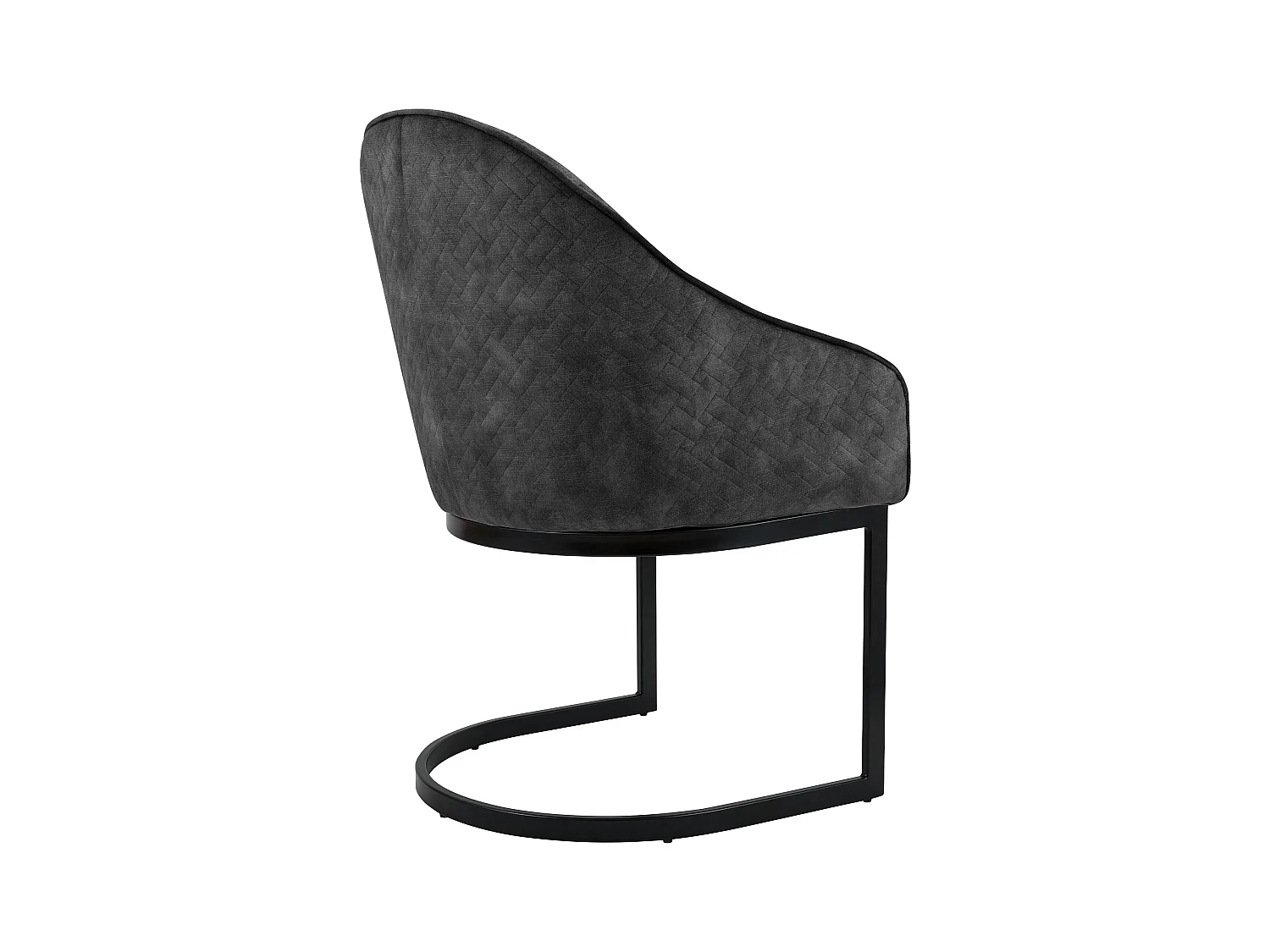 chaise salle à manger - Velours - Gris foncé - Jarik