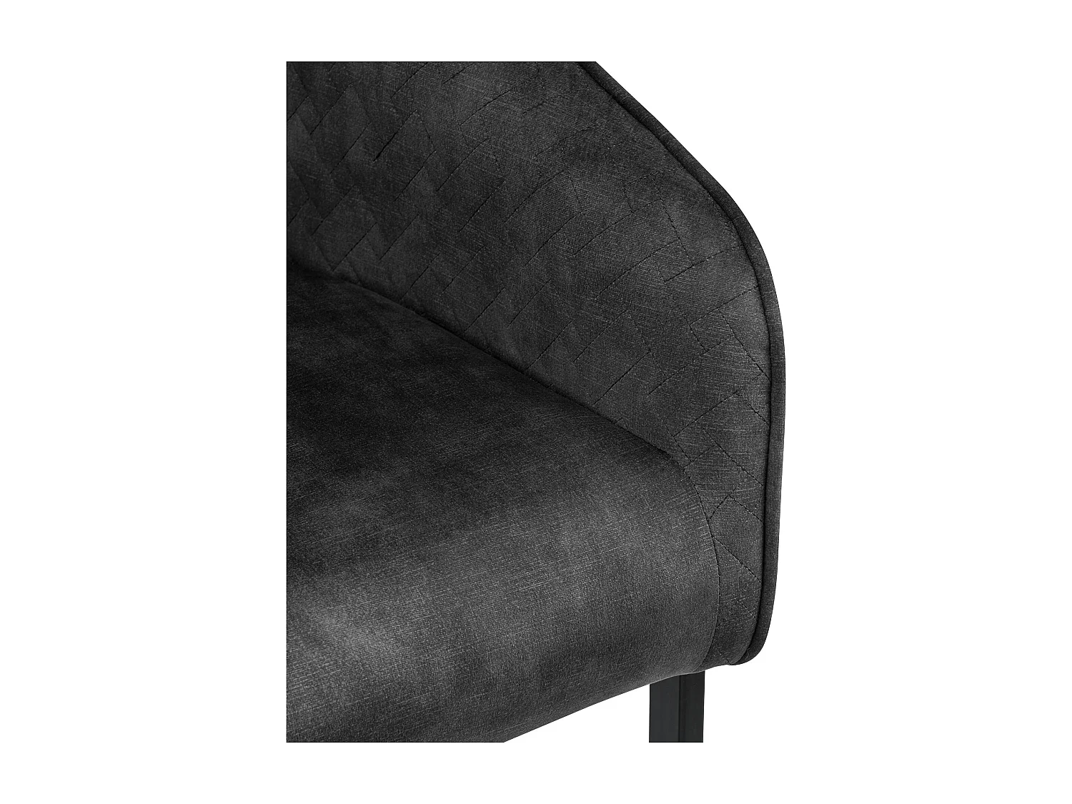 chaise salle à manger - Velours - Gris foncé - Jarik