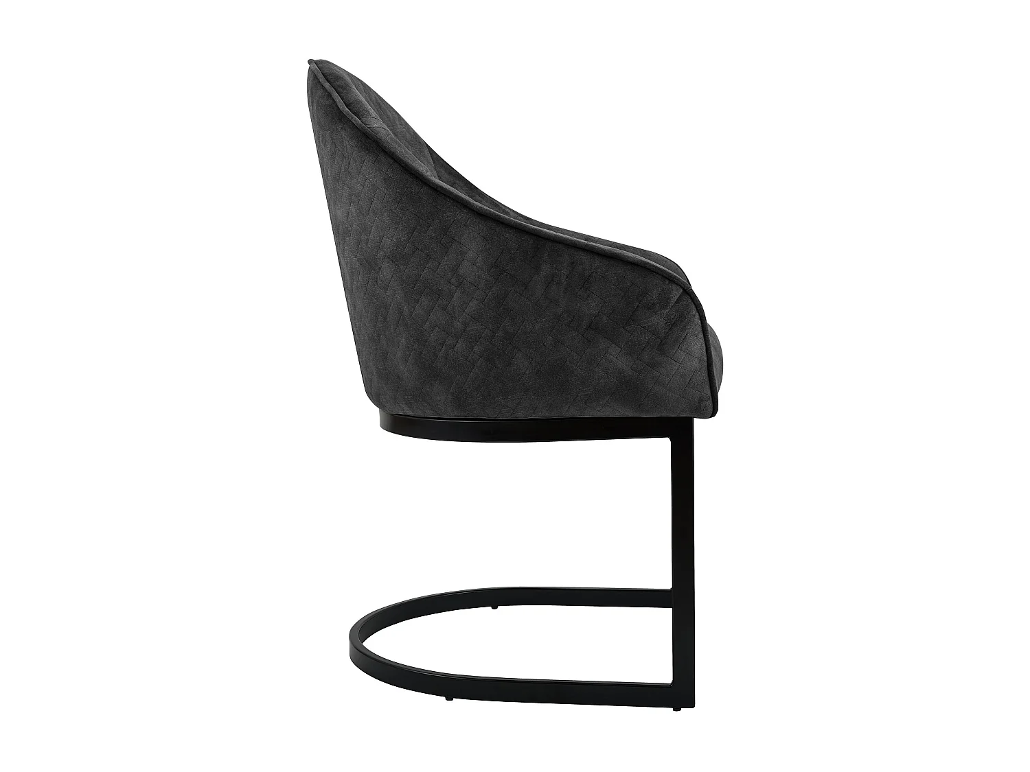 chaise salle à manger - Velours - Gris foncé - Jarik