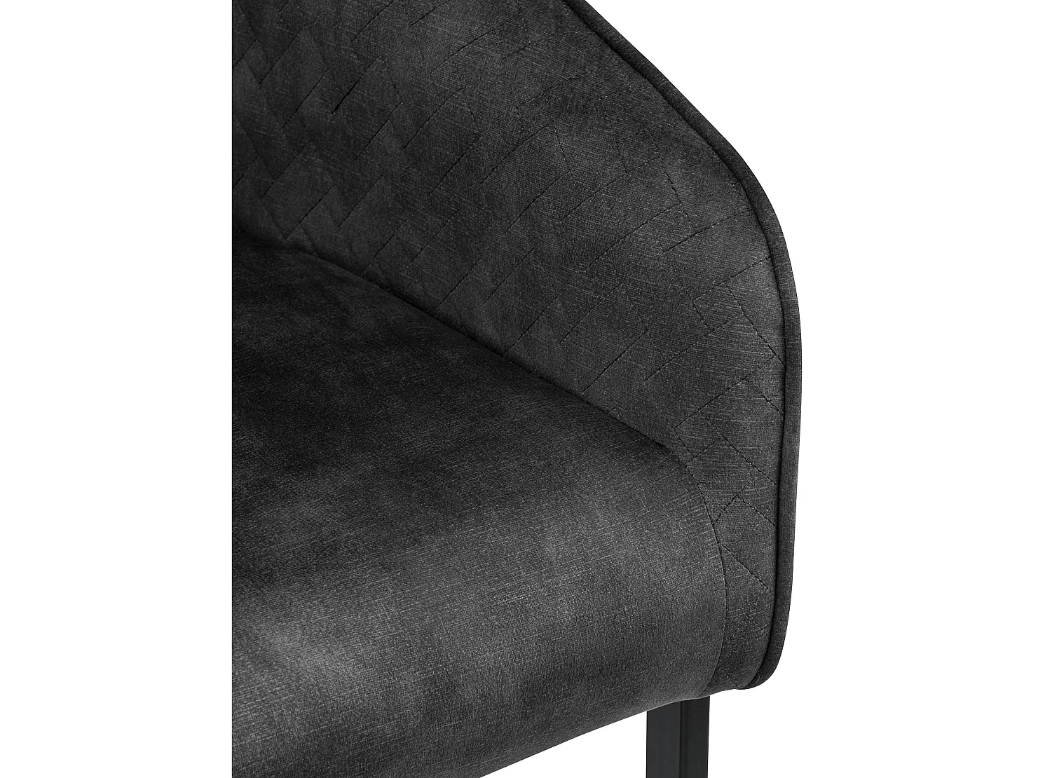 chaise salle à manger - Velours - Gris foncé - Jarik