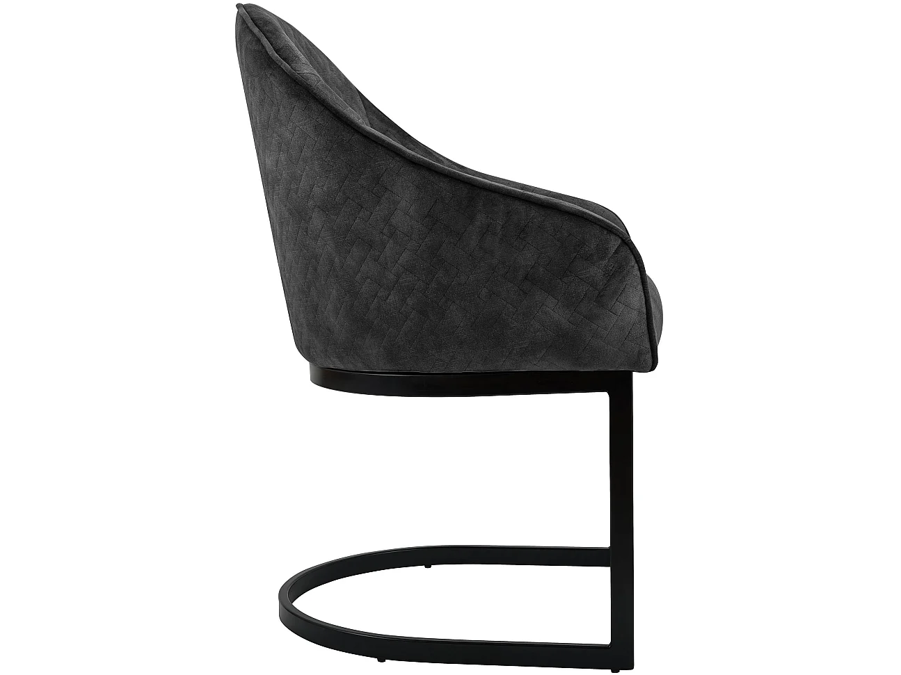 chaise salle à manger - Velours - Gris foncé - Jarik