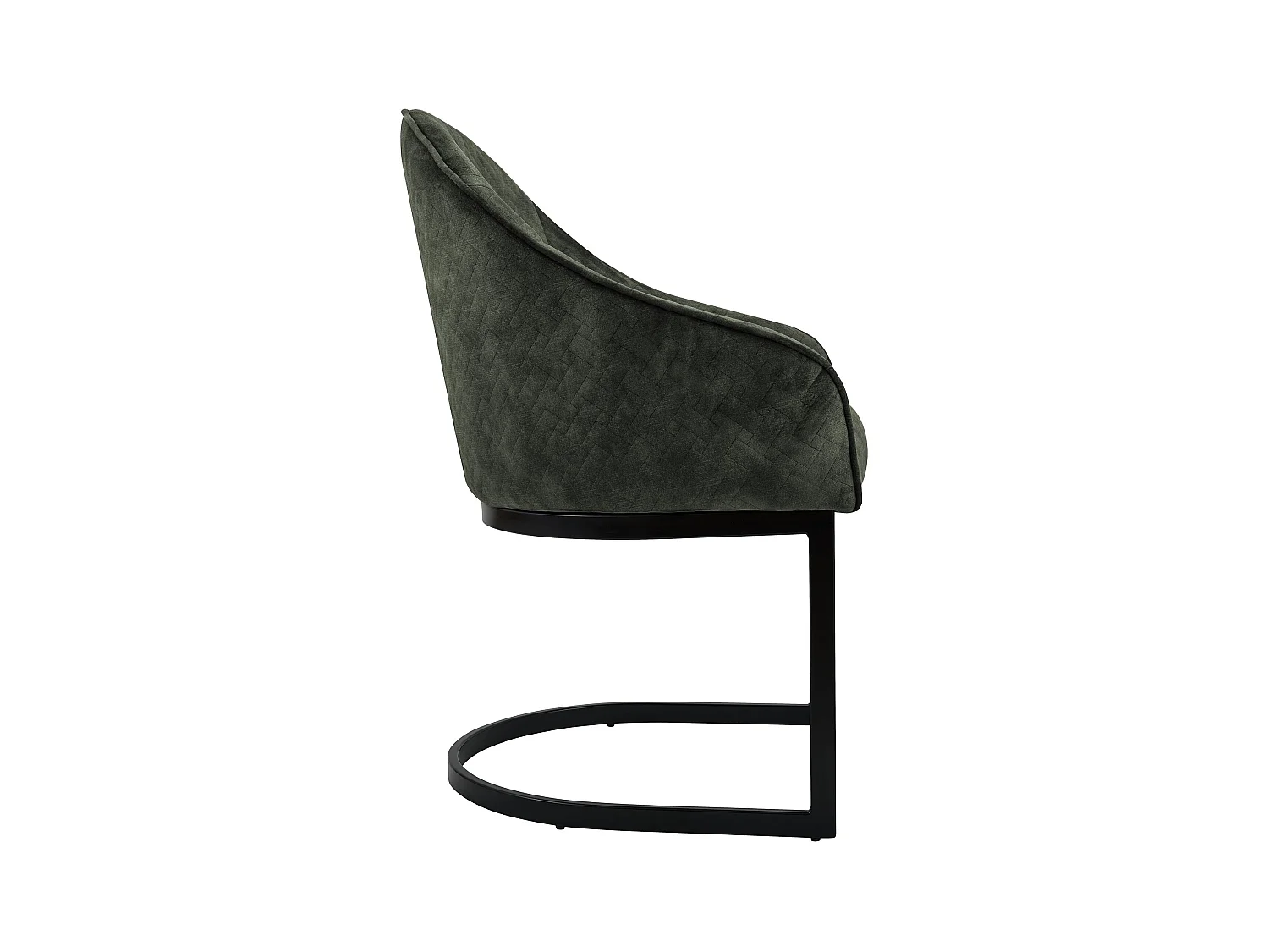 chaise salle à manger - Velours - Vert foncé - Jarik