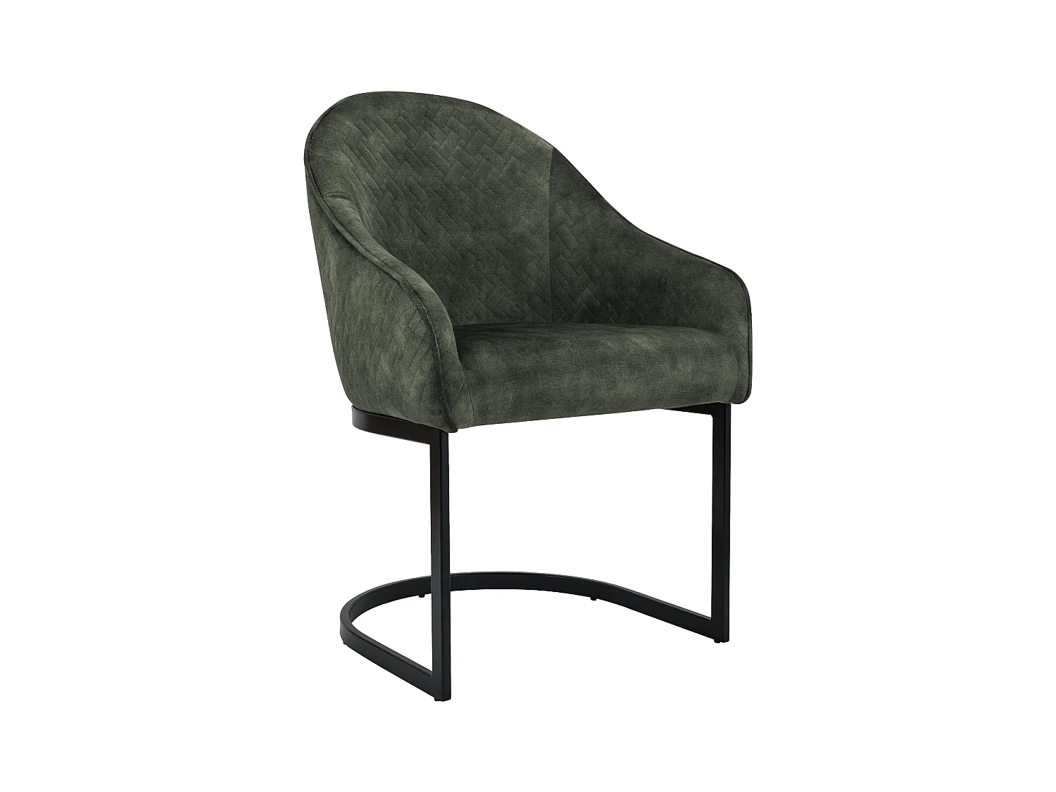 chaise salle à manger - Velours - Vert foncé - Jarik