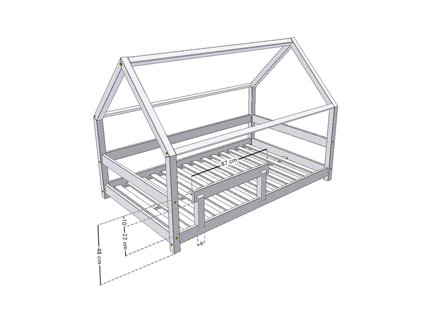 TRUSTY beige kinderbedhekje