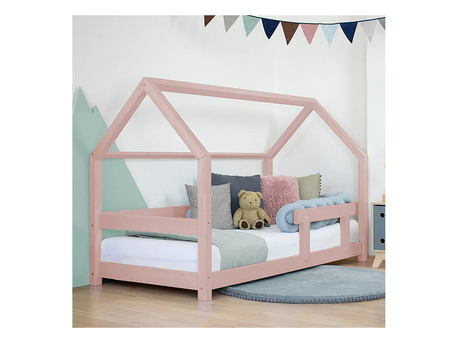 TRUSTY pastelroze kinderbedhekje