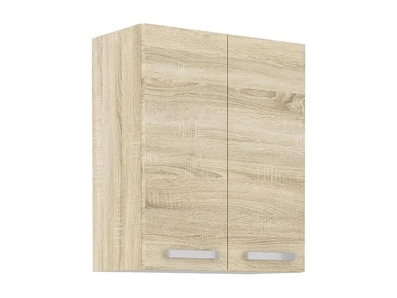 Meuble haut 2 portes battantes - chêne sonoma - 60 cm x 31,6 x 72 cm - LASSEN