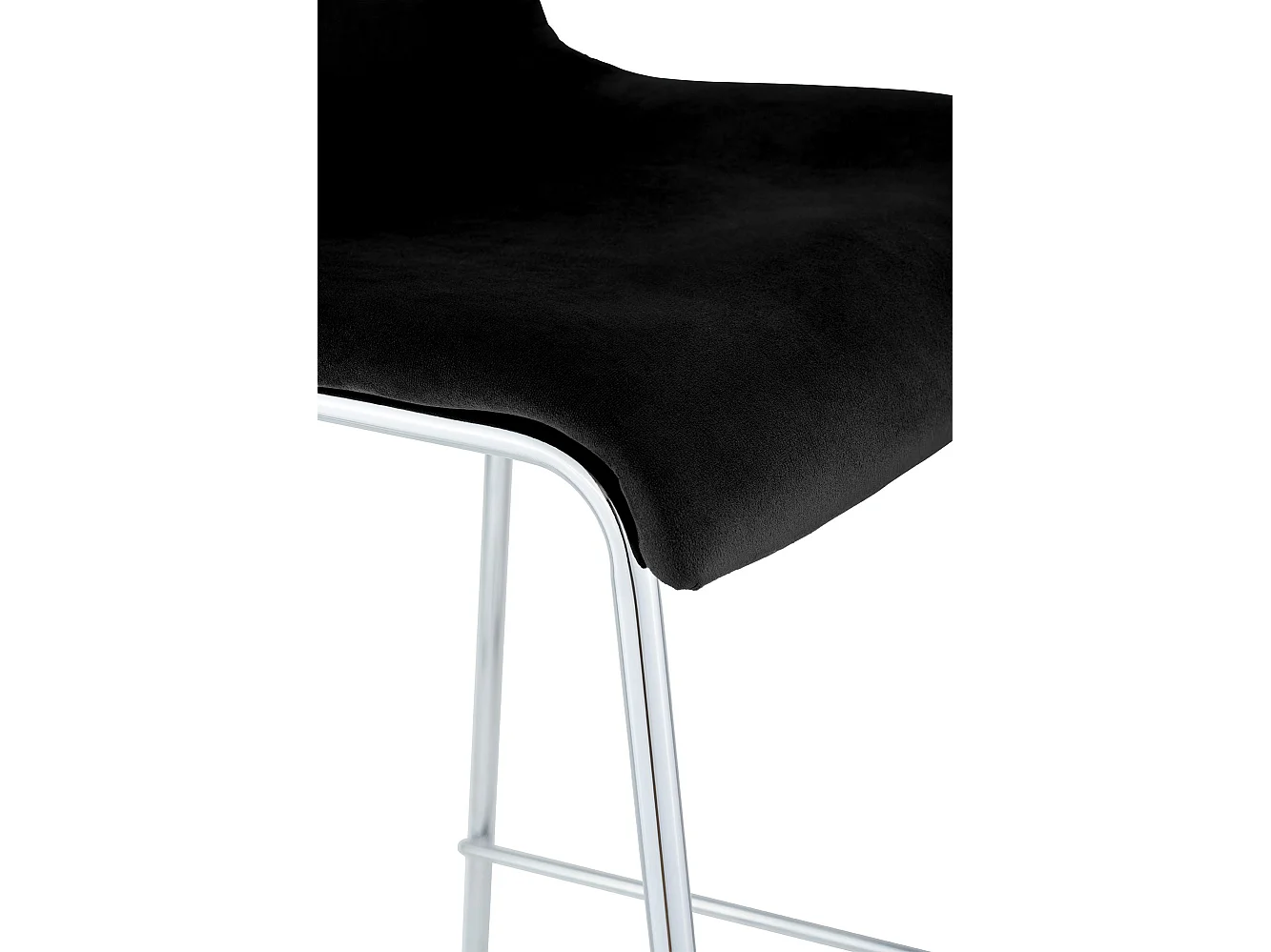 Tabouret de bar - Velours - Noir - Hover