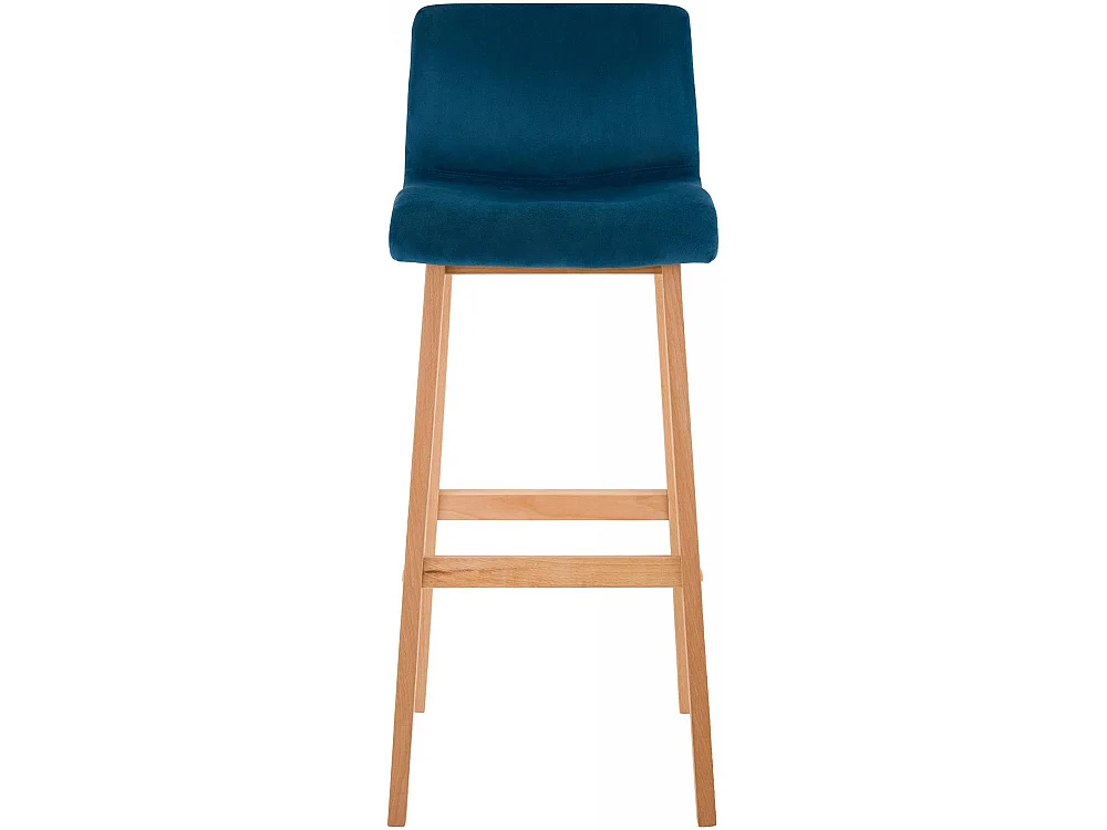Tabouret de bar - Velours - Bleu - Hover