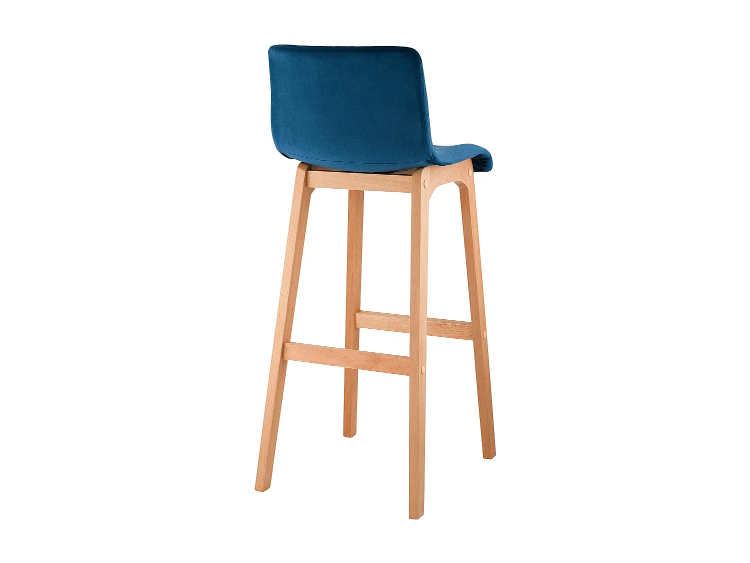 Tabouret de bar - Velours - Bleu - Hover