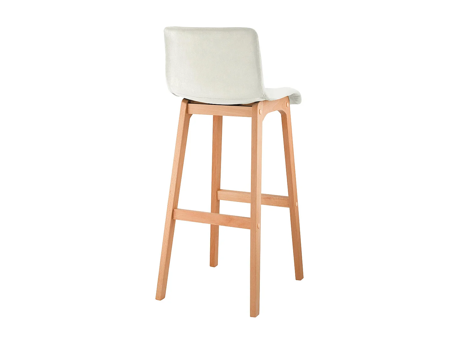 Tabouret de bar - Velours - Crème - Hover
