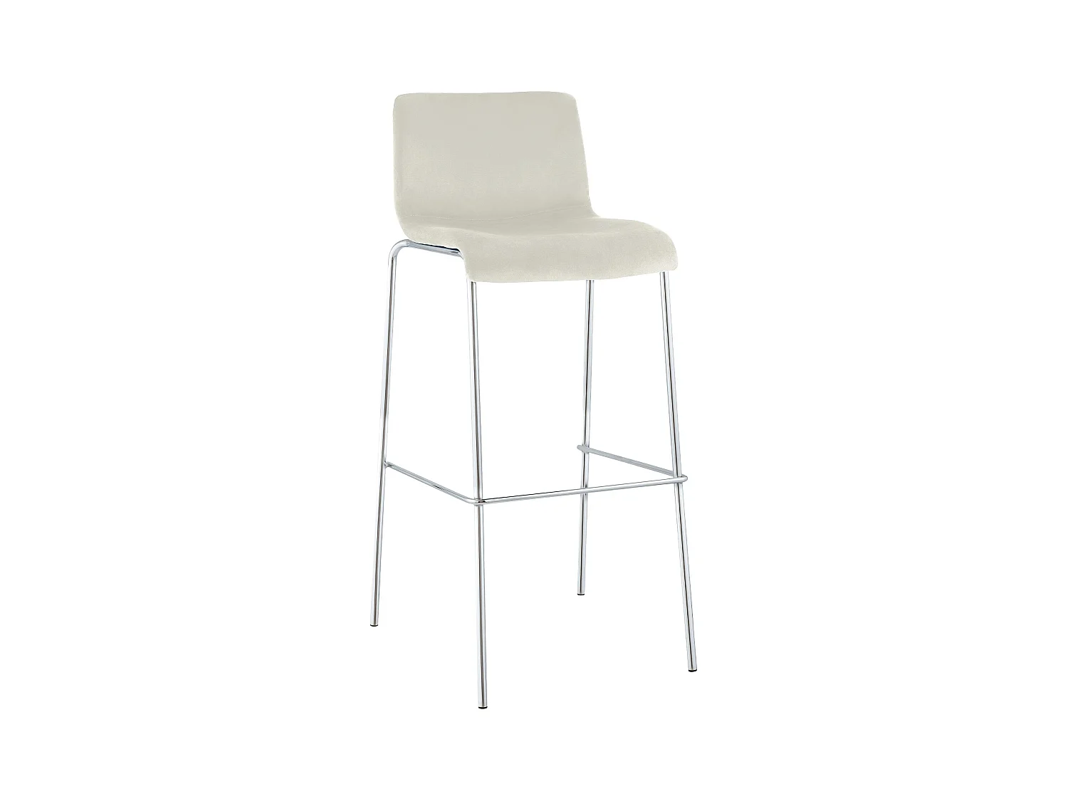 Tabouret de bar - Velours - Crème - Hover