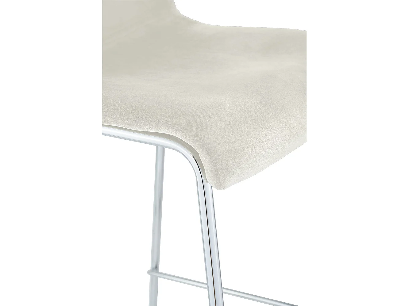 Tabouret de bar - Velours - Crème - Hover