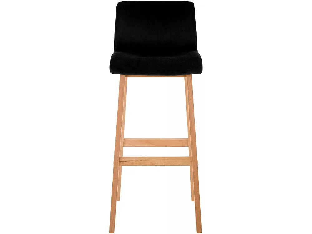 Tabouret de bar - Velours - Noir - Hover