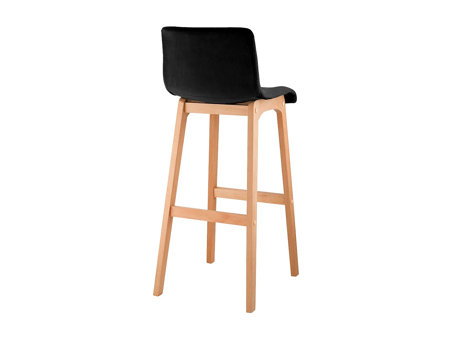 Tabouret de bar - Velours - Noir - Hover