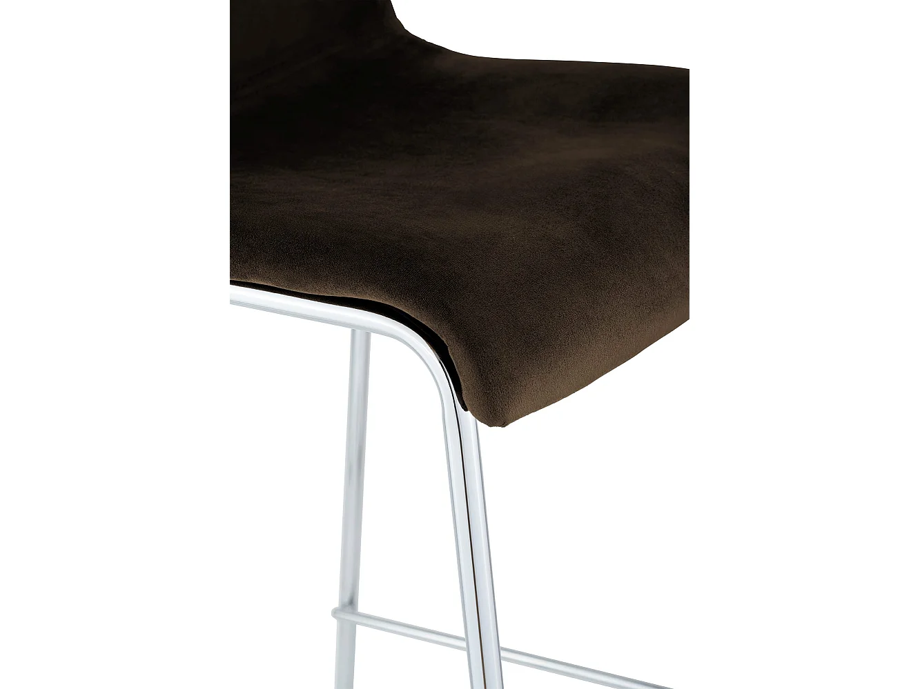 Tabouret de bar - Velours - Marron - Hover