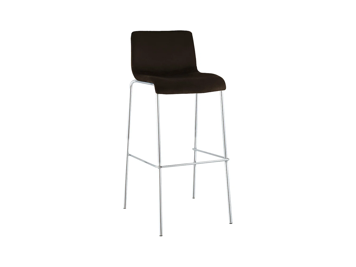 Tabouret de bar - Velours - Marron - Hover