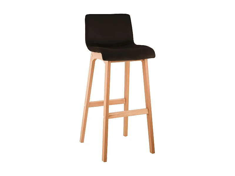 Tabouret de bar - Velours - Marron - Hover