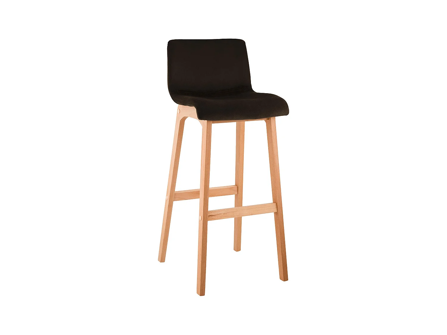 Tabouret de bar - Velours - Marron - Hover