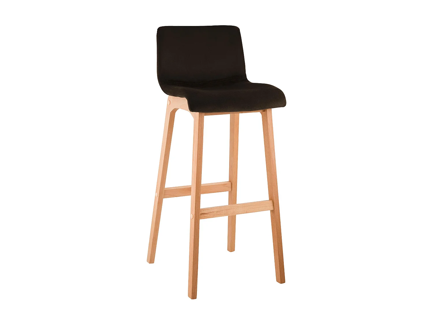 Tabouret de bar - Velours - Marron - Hover