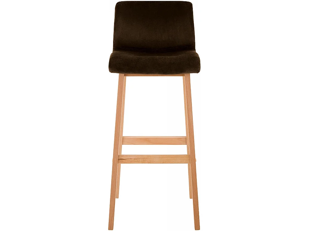 Tabouret de bar - Velours - Marron - Hover