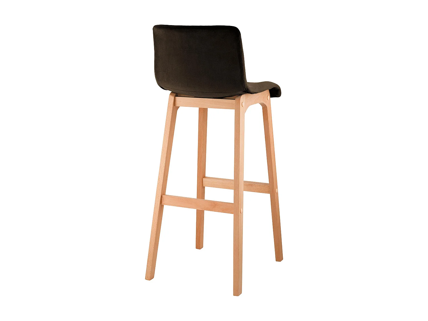 Tabouret de bar - Velours - Marron - Hover