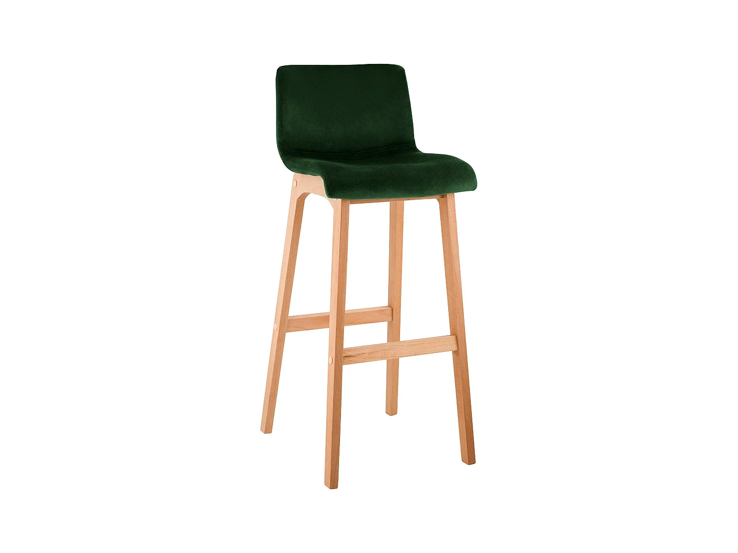 Tabouret de bar - Velours - Vert - Hover