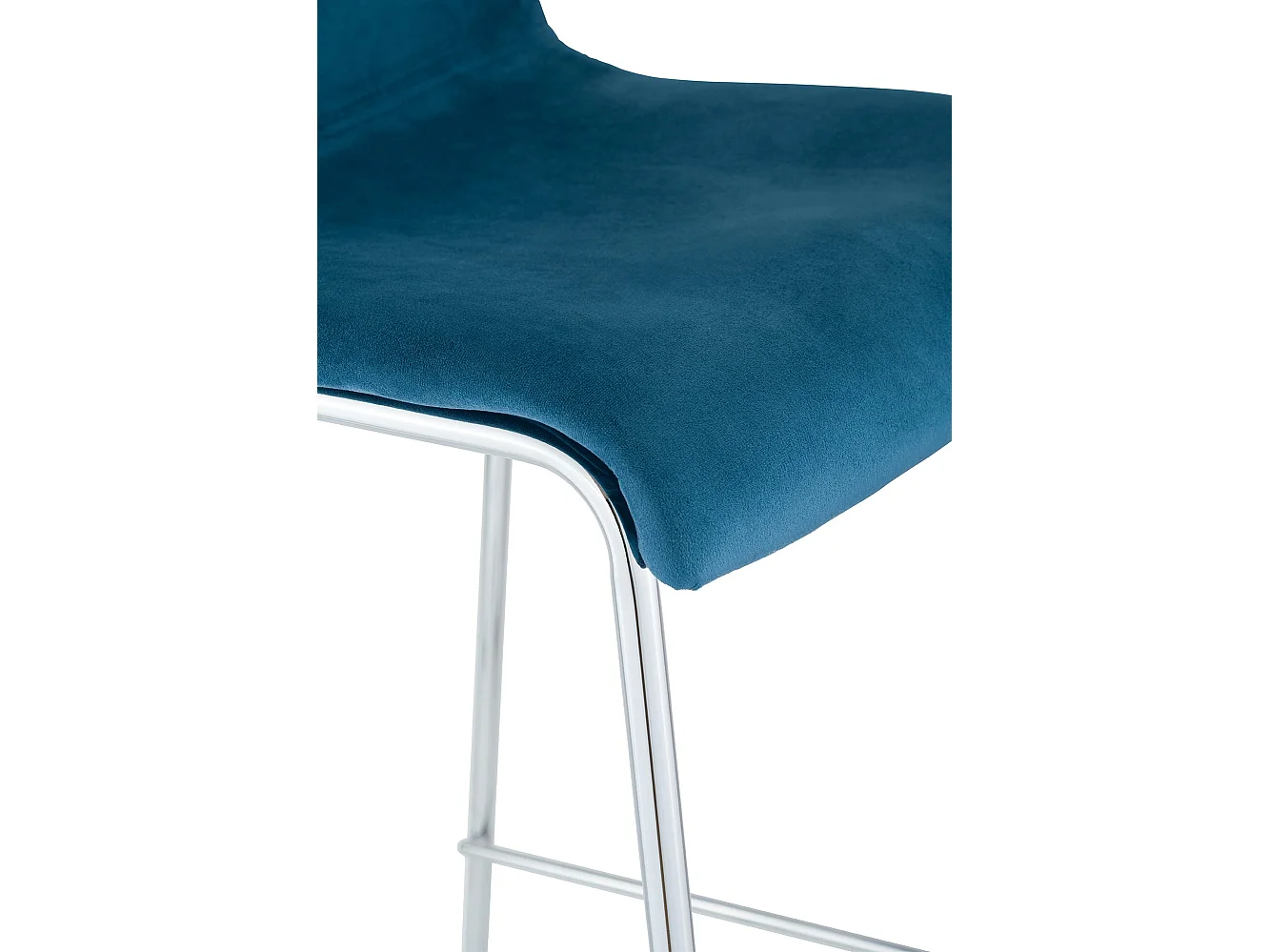 Tabouret de bar - Velours - Bleu - Hover
