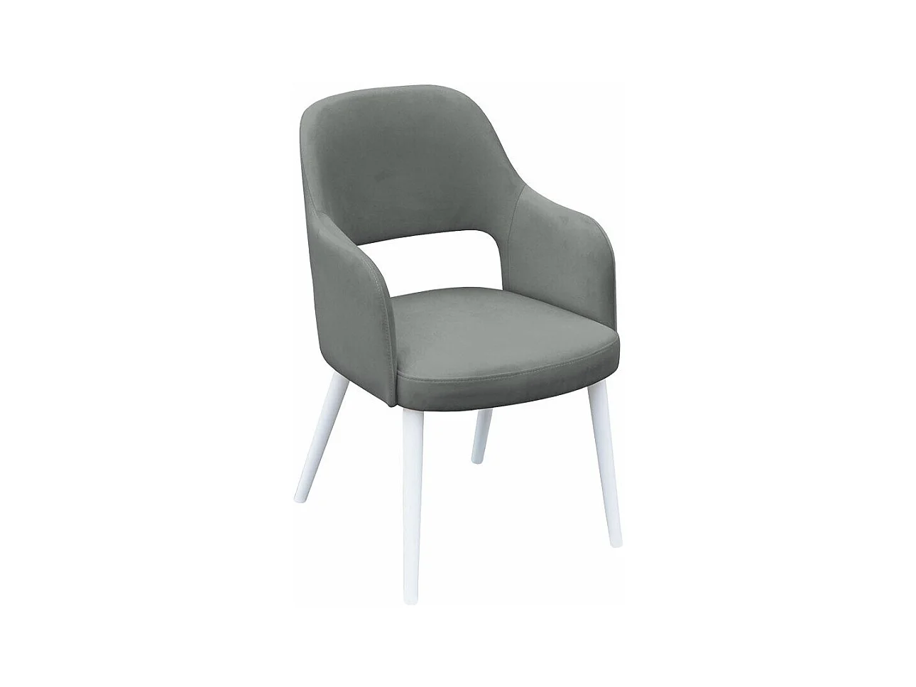 Silla Sparks 198, Blanco, 86x56x49cm, Tapiz, De madera