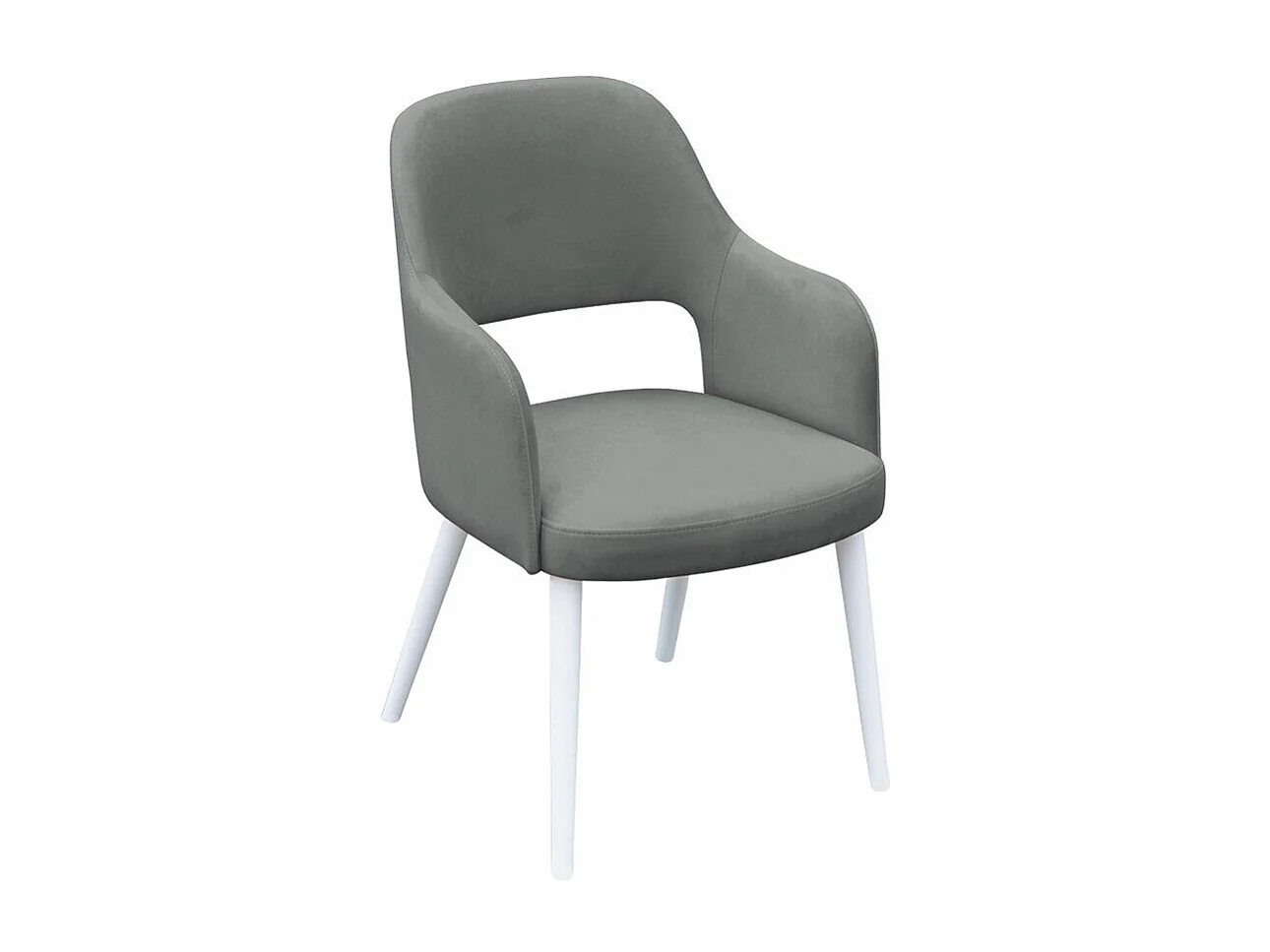 Silla Sparks 198, Blanco, 86x56x49cm, Tapiz, De madera