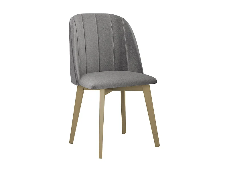 Silla Victorville 374, Roble Sonoma|Gris, 83x48x55cm, Tapiz, De madera