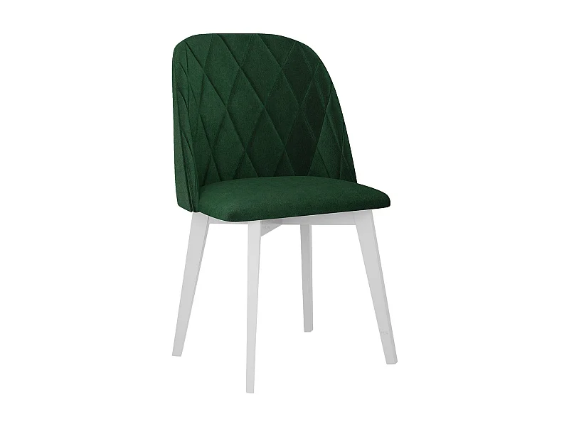 Silla Victorville 369, Verde|Blanco, 83x48x55cm, Tapiz, De madera