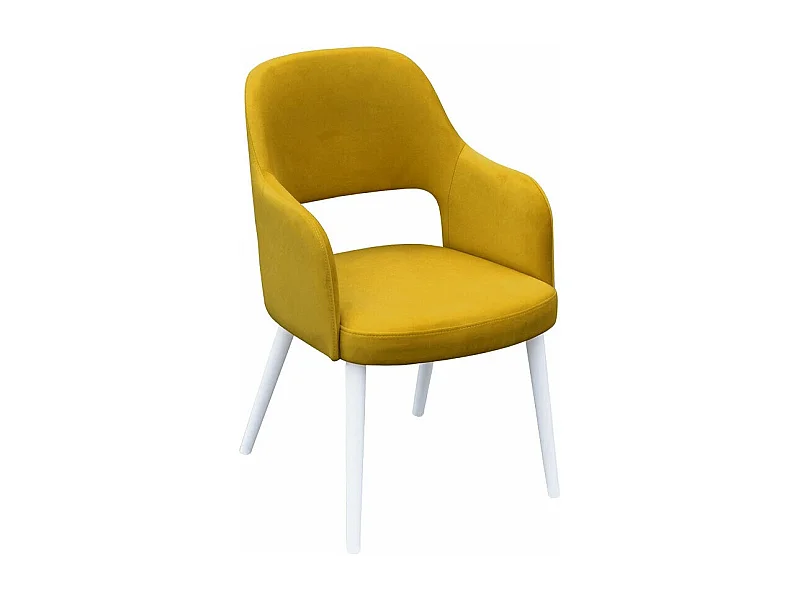 Silla Sparks 198, Blanco, 86x56x49cm, Tapiz, De madera