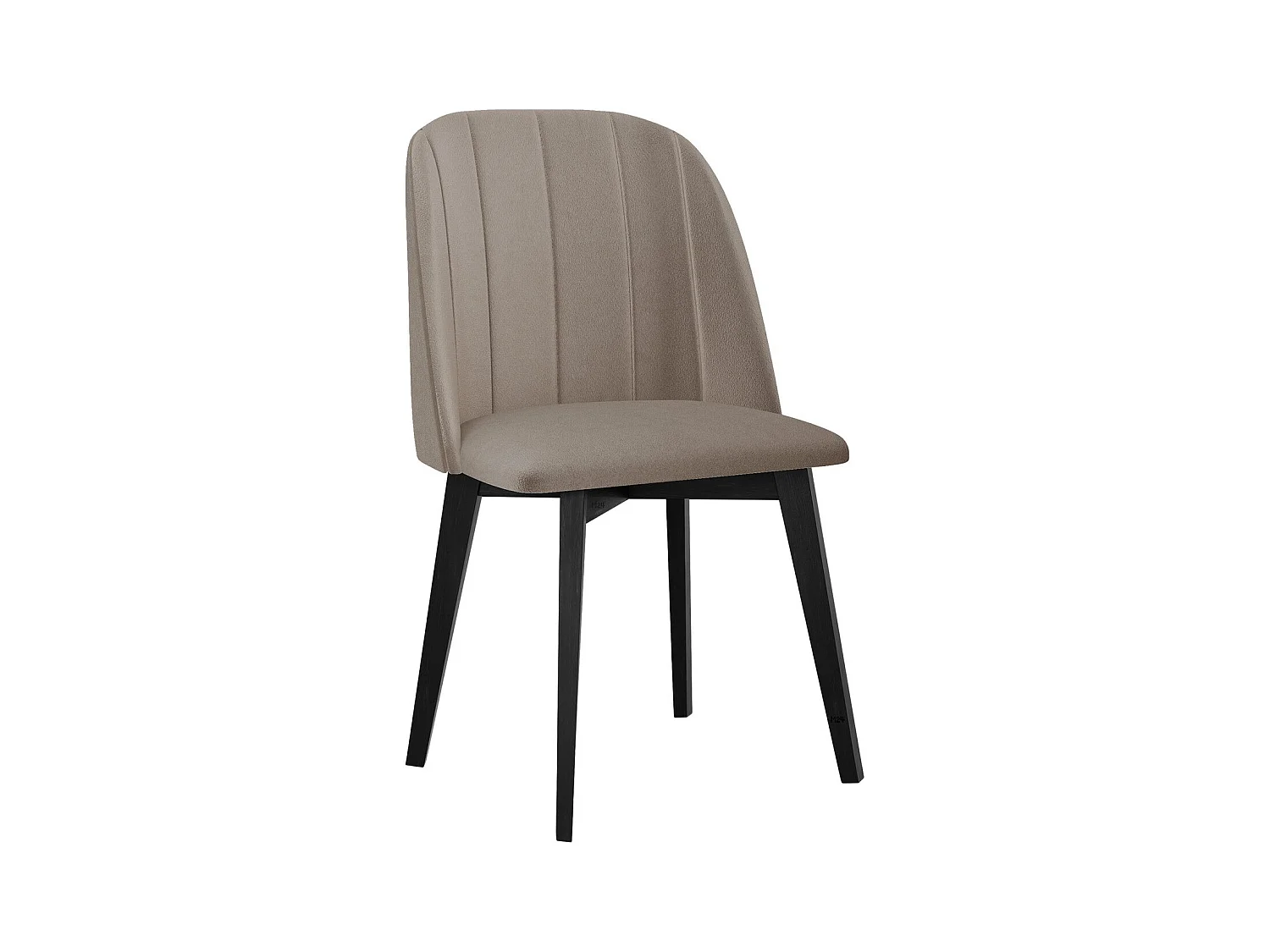 Silla Victorville 374, De color marrón claro|Negro, 83x48x55cm, Tapiz, De madera