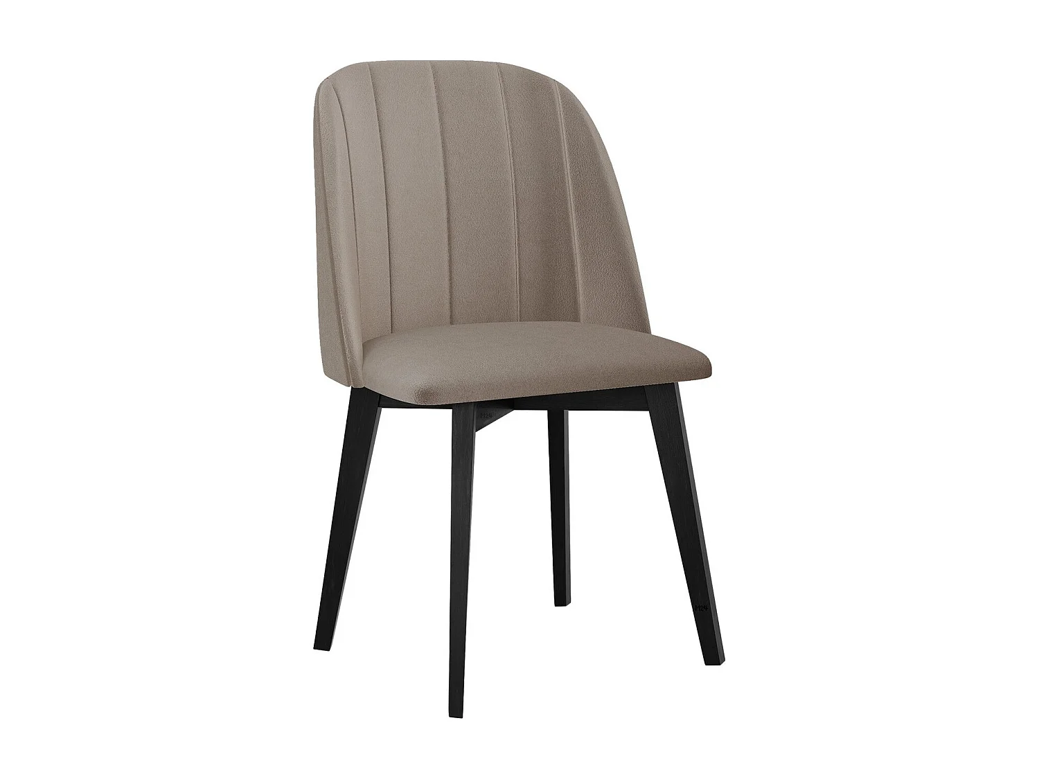 Silla Victorville 374, De color marrón claro|Negro, 83x48x55cm, Tapiz, De madera