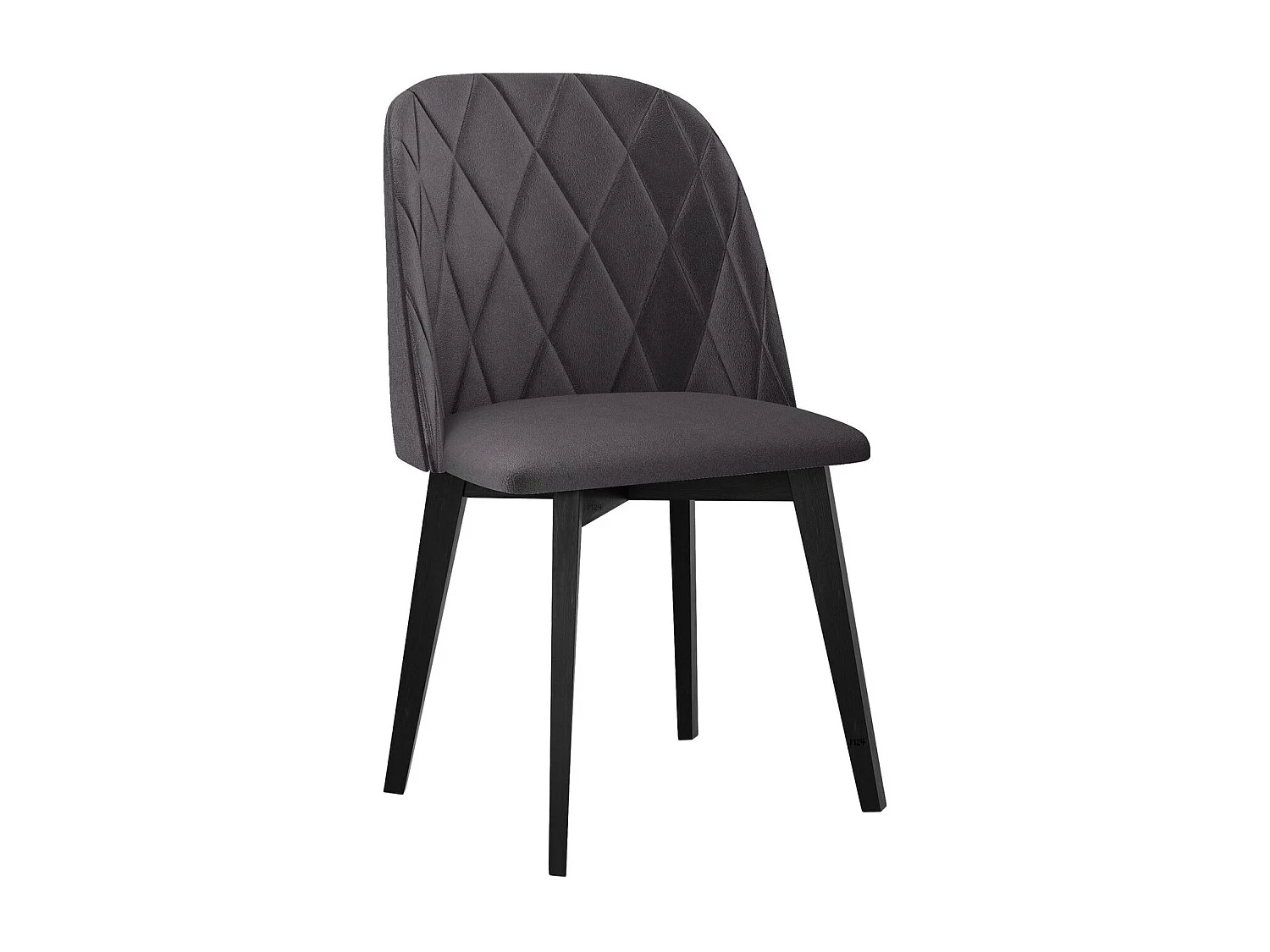 Silla Victorville 369, Gris oscuro|Negro, 83x48x55cm, Tapiz, De madera