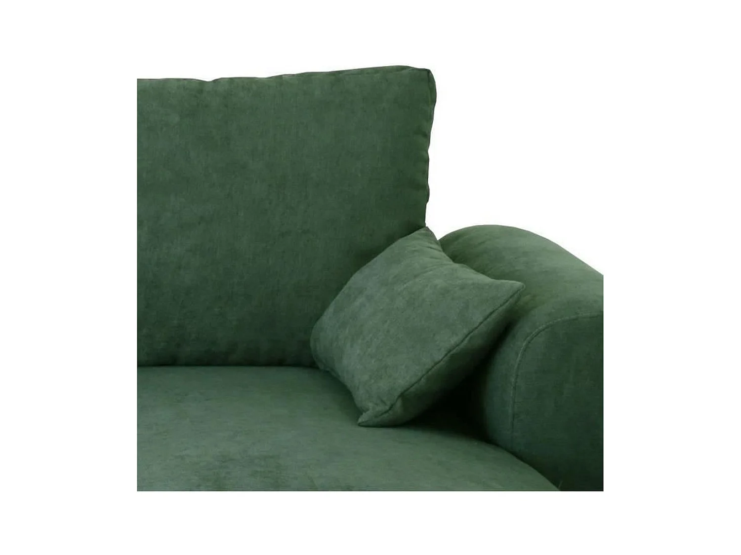 Canapé d'angle convertible réversible MAX - Méridienne avec coffre - Tissu vert foret - 240 x 143 x 85 cm